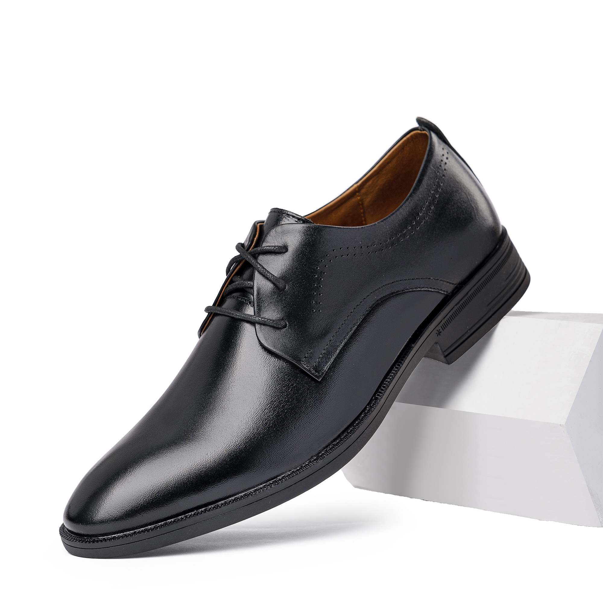 GT78 Men's Derby Dress Shoes – Premium Full-Grain Leather, All-Day Comfort