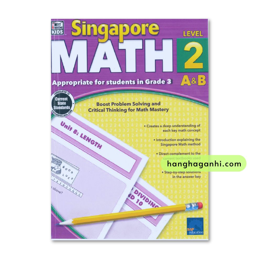 Sách Toán Sing Singapore Math Level 1,2,3,4 Bản in lazer đẹp, tặng đáp án_thumbnail_1