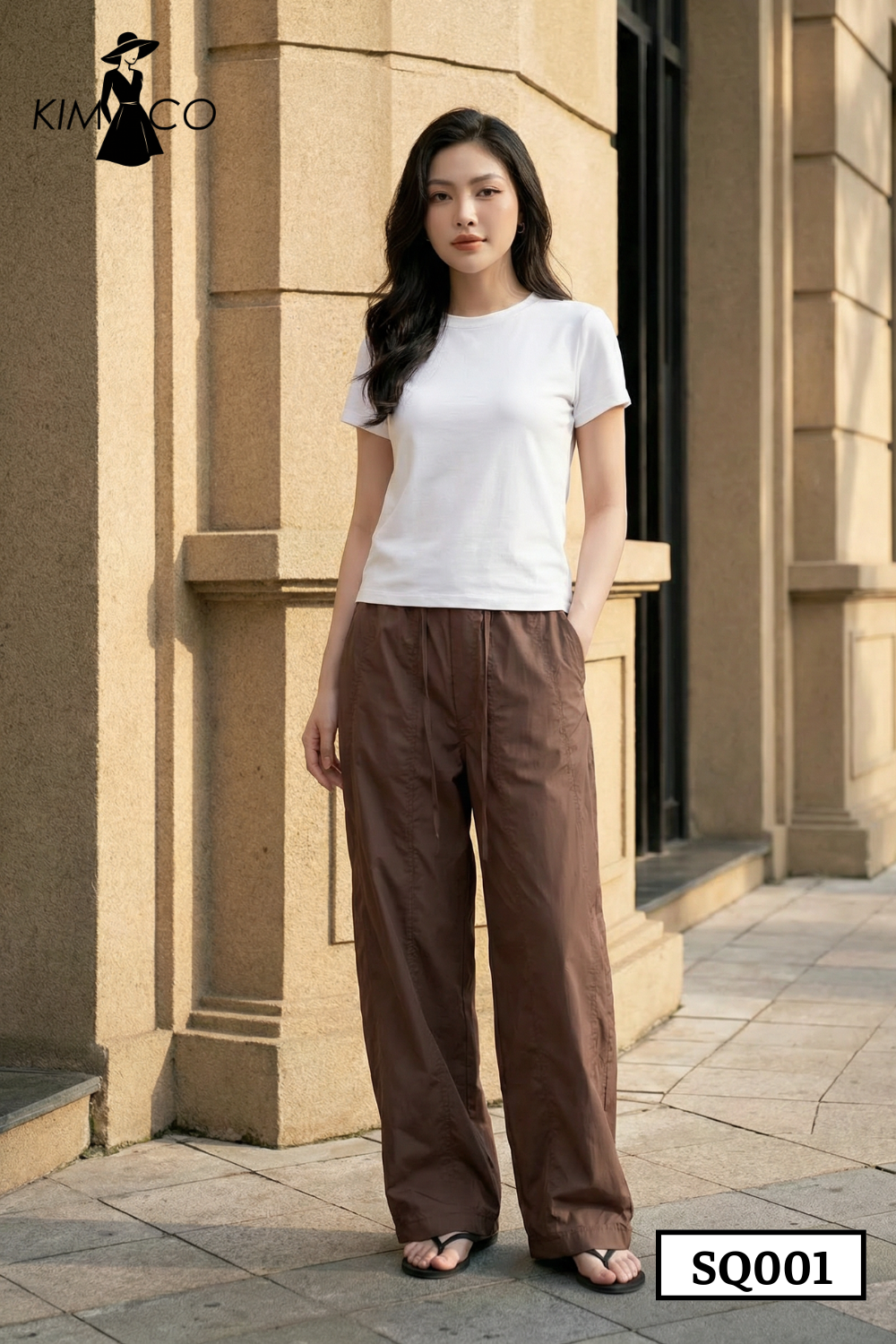 Quần dài ống rộng form Wide-leg - SQ001