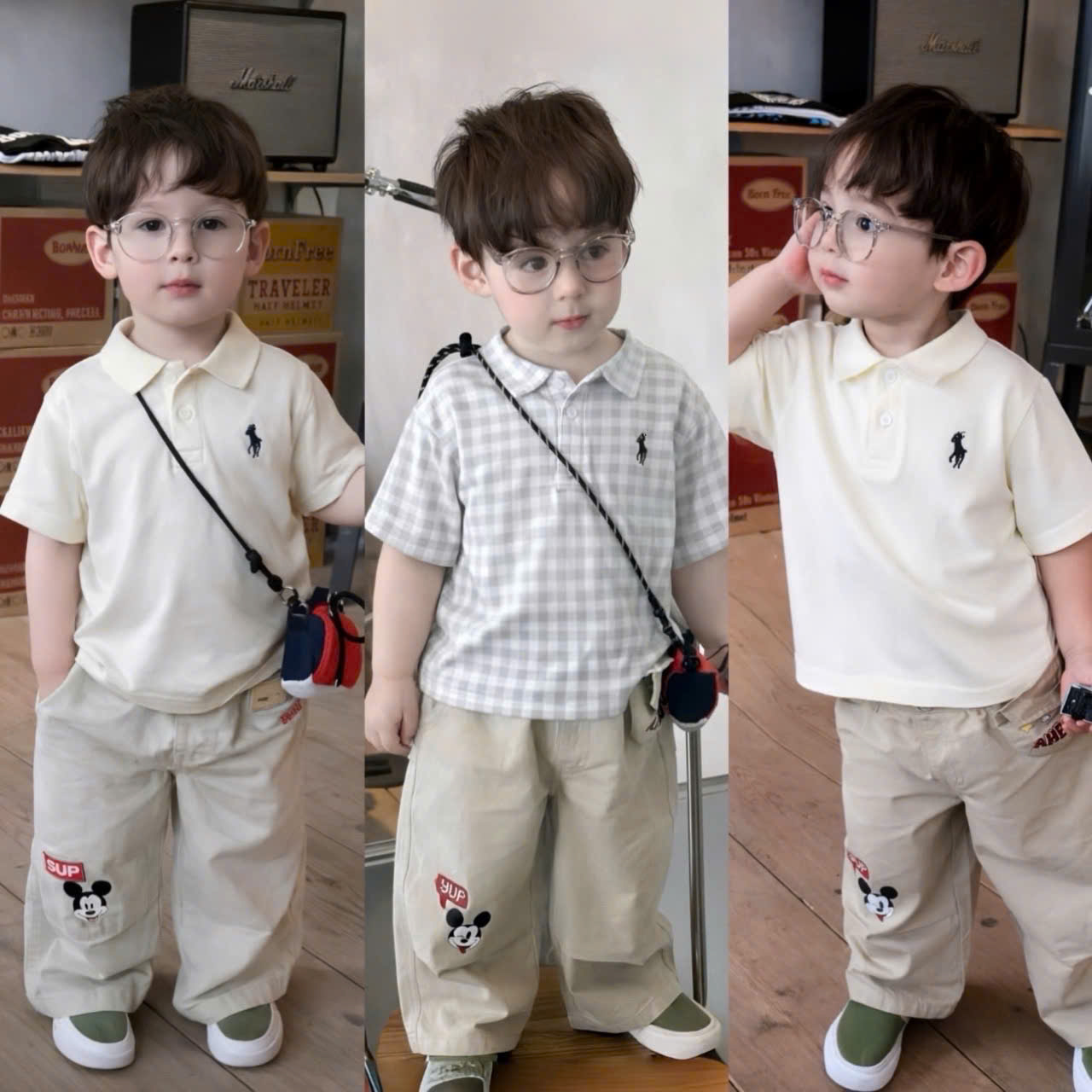 N69 SET 3 ÁO POLO NGỰA ĐEN 2 CÚC- A106.290