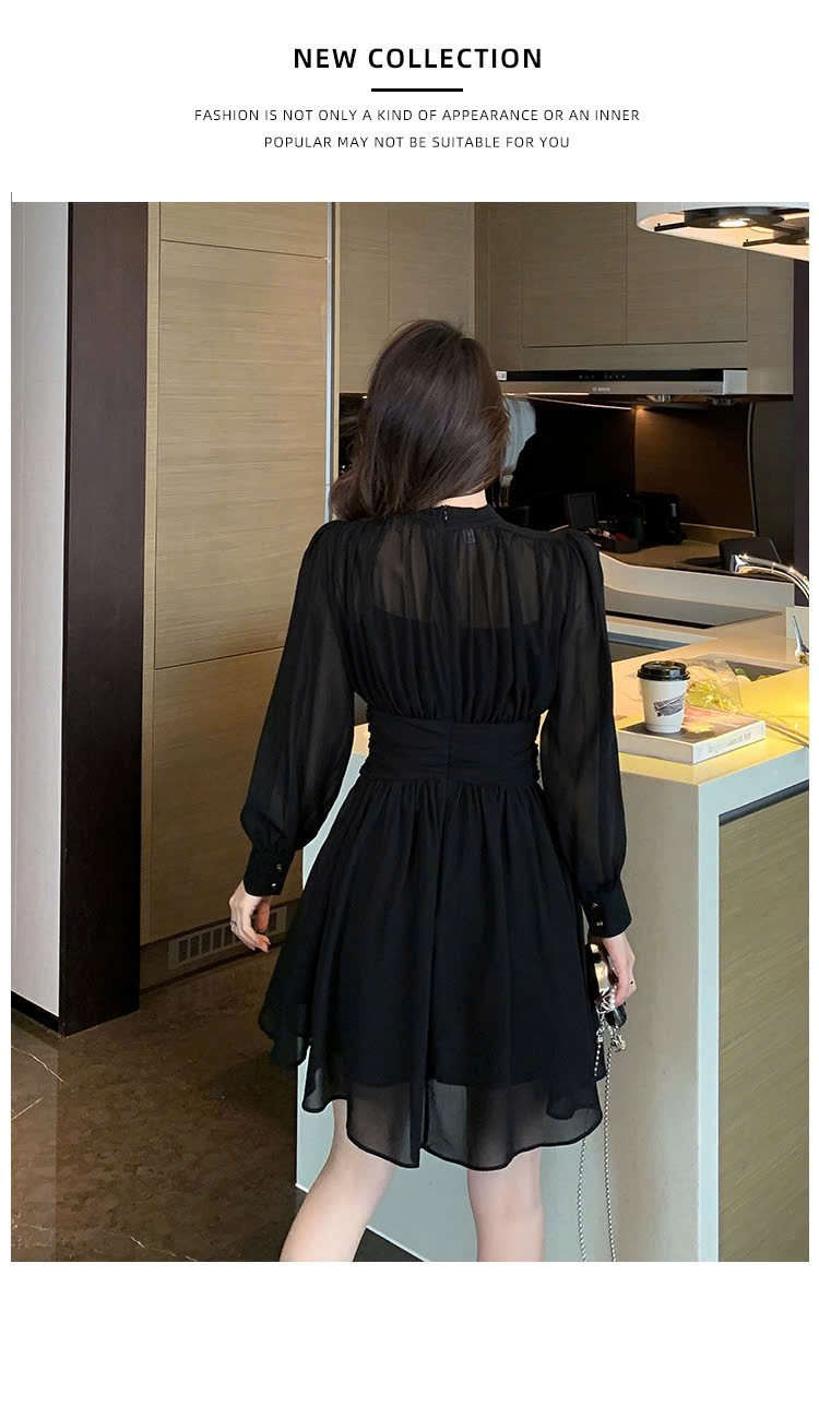 15295-Đầm  voan đen dài tay  cách điệu ( voan, lót)_thumbnail_2