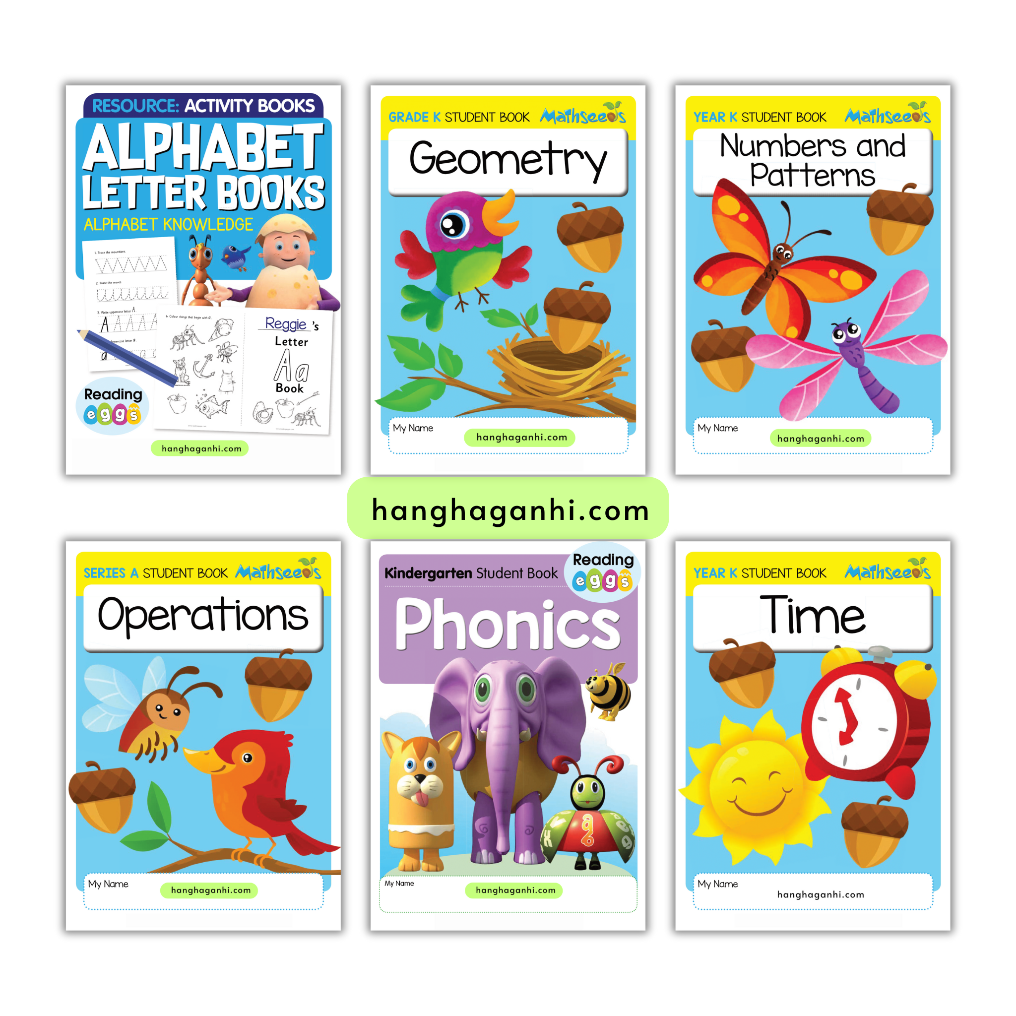 Bộ 6 cuốn sách bài tập tương tác Reading Eggs cho bé 4-6 tuổi