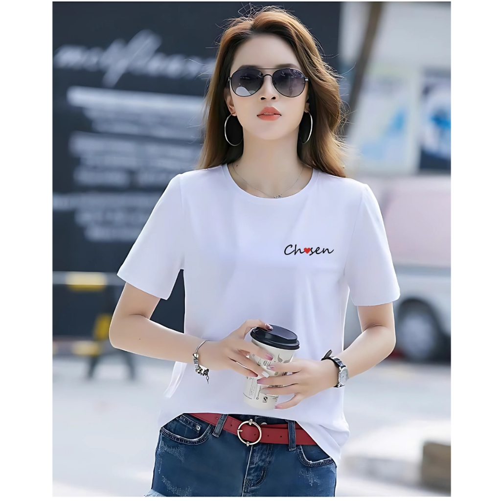 [Form Rộng] Áo thun nữ in chữ 'Chosen' -Loza RT8209_thumbnail_1