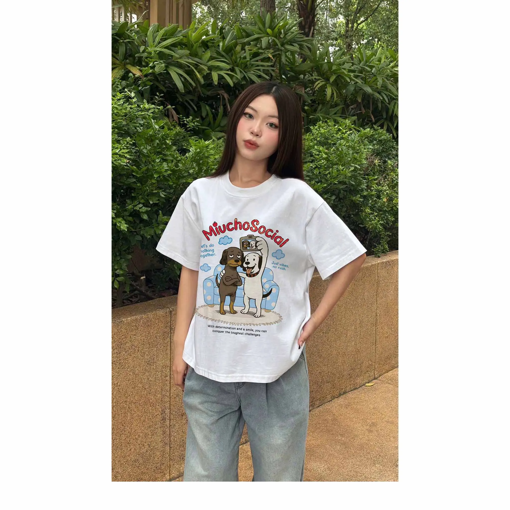 Áo thun form boxy Miucho Social 2561 phong cách Hàn Quốc vải cotton cao cấp mềm mại thoáng mát in mix_thumbnail_2