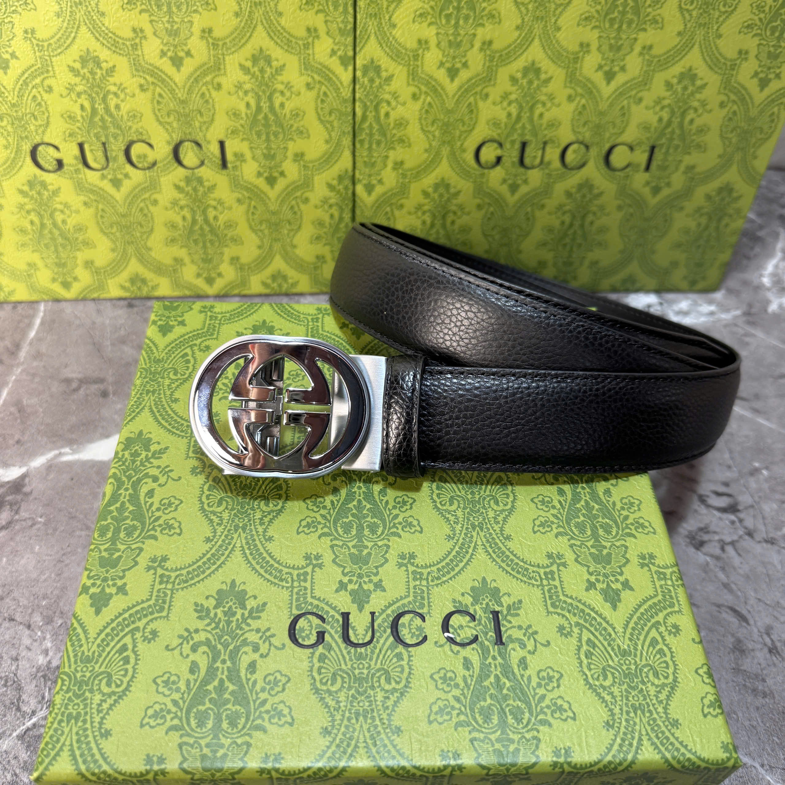 Thắt lưng Gucci Signature Leather Belt with Double G Buckle_thumbnail_3