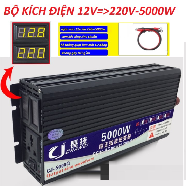 Bộ Kích Điện Sine Chuẩn CHANGJ Từ 12v Lên 220v Công Suất 5000w