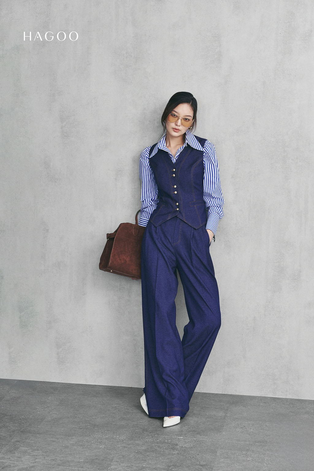 Áo Gile Jeans mềm khuy đôi HAGOO_thumbnail_1