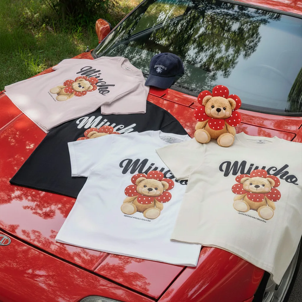 Áo thun nữ form boxy Tết 2026 Miucho vải dày dặn mềm mại tôn dáng hình gấu dễ thương 2948_thumbnail_9