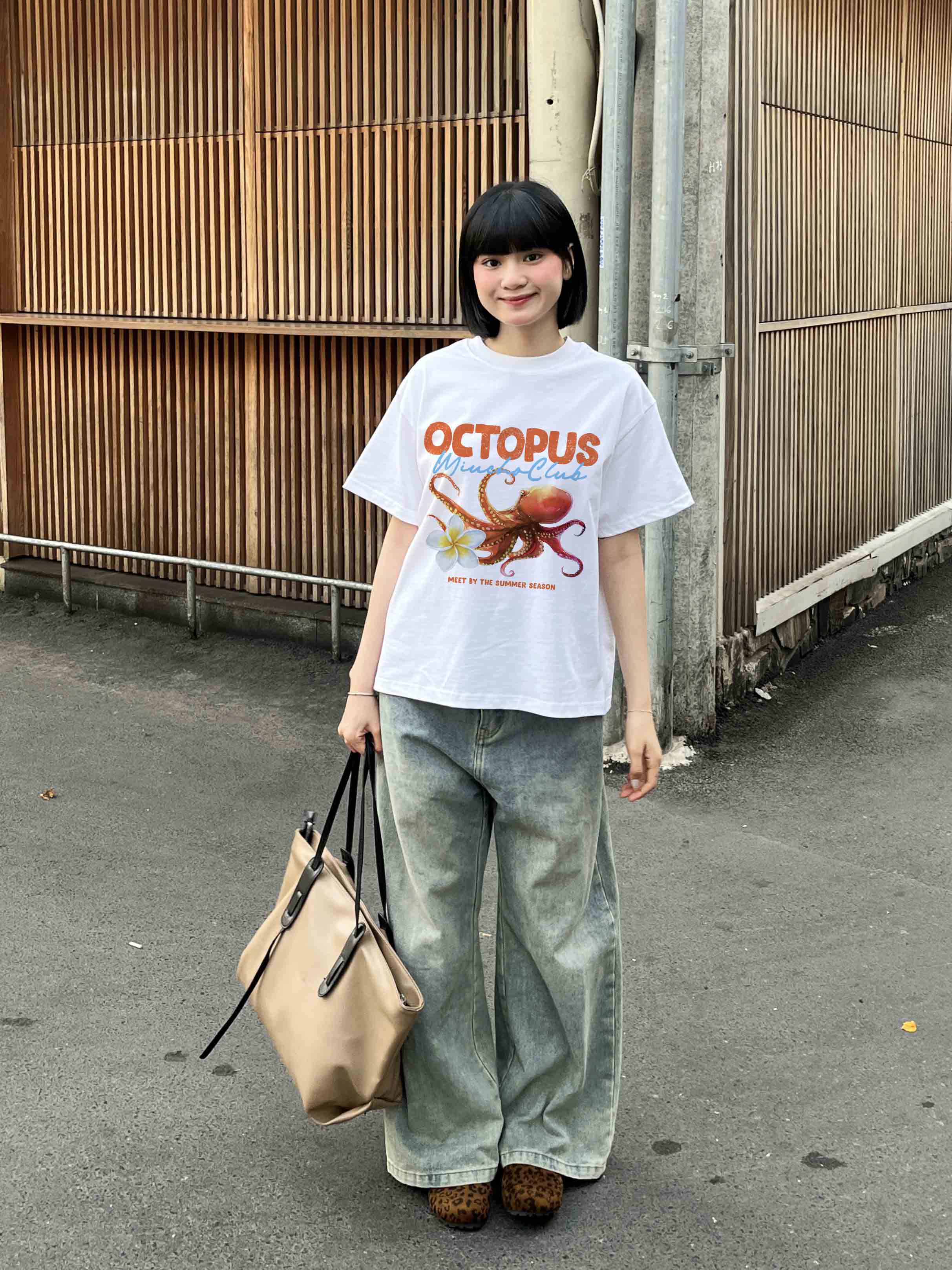 Áo thun boxy hè biển 2234 Miucho cổ tròn chất vải cotton 2c 250gsm đứng form dày dặn in mix_thumbnail_3