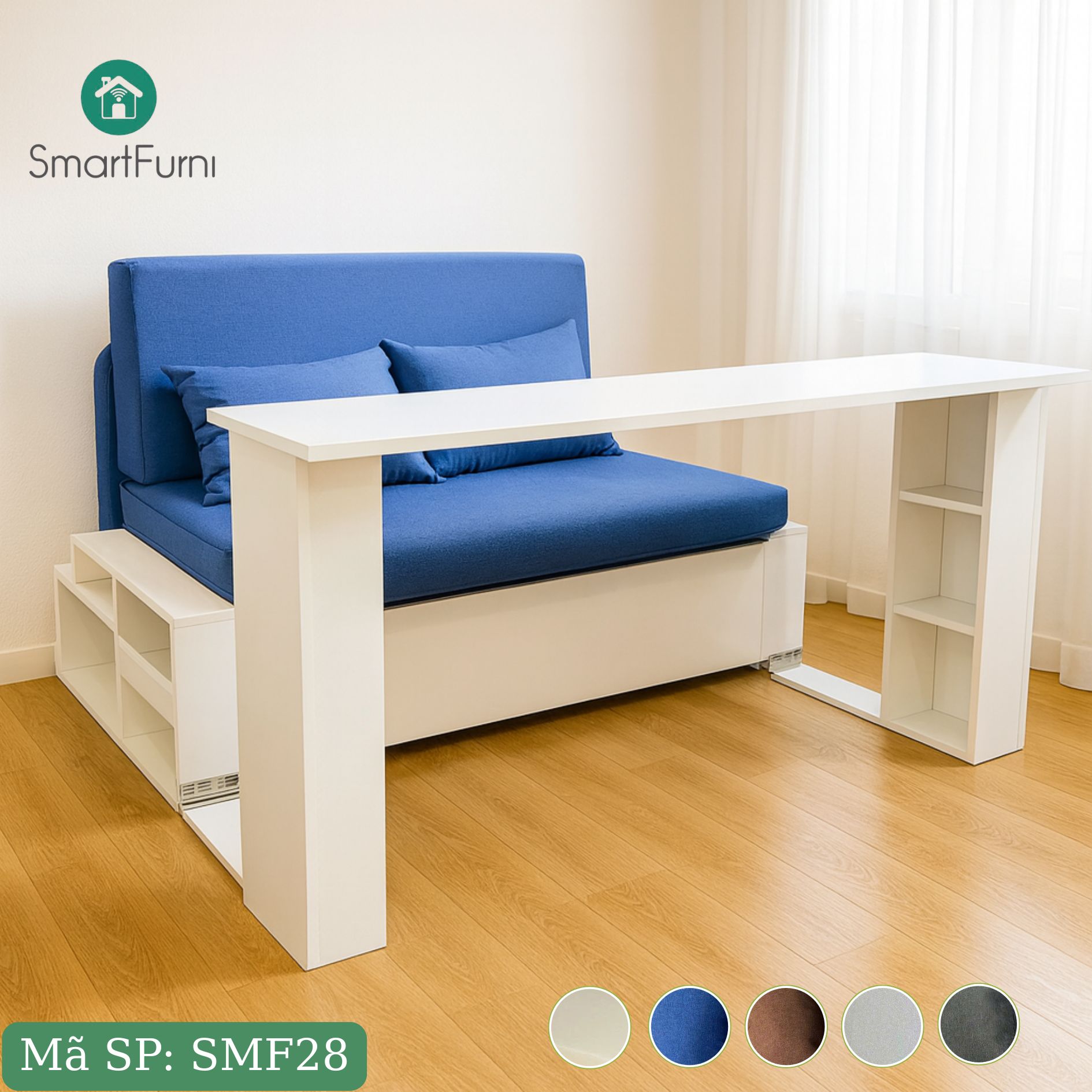 Sofa giường 4 trong 1 SmartFurni SMF28 - Tích hợp bàn làm việc + bàn ăn_thumbnail_0