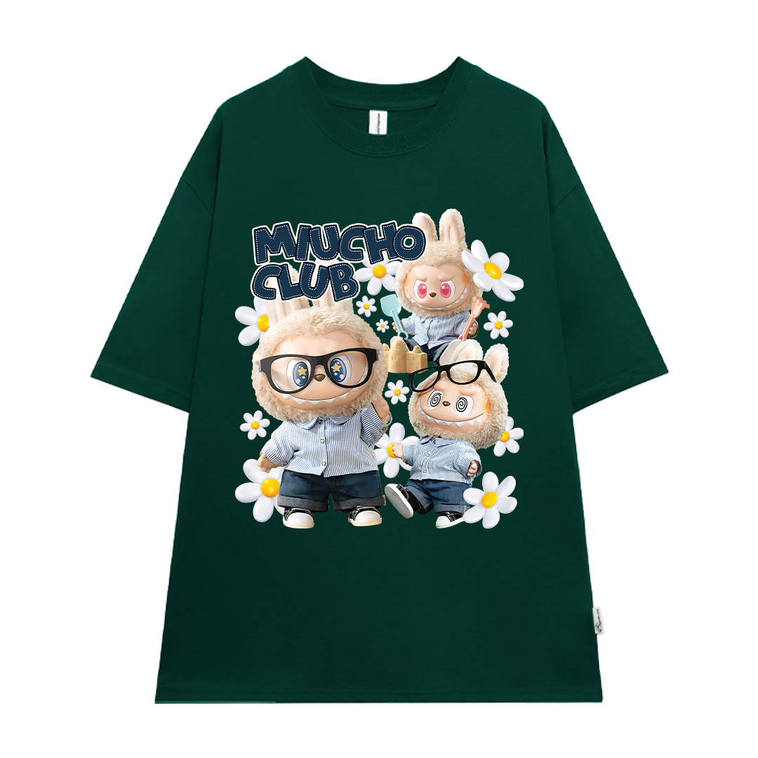 Áo phông labubu form rộng unisex ATD1447 Miucho vải cotton cổ tròn in mix_thumbnail_20