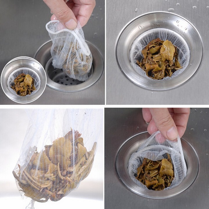 Gói 100 Túi Lọc Rác, Đồ Ăn Thức Uống Thừa - Túi Lưới Lọc Rác Tiết Kiệm Siêu Dai Bền Bỉ_thumbnail_0