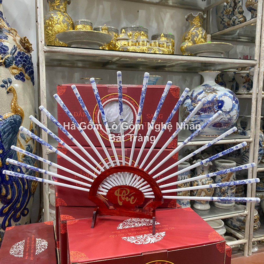 Bộ Đũa Thờ Cúng Sư Men Lam Cổ và Kệ Gỗ Hương Đồ Tâm Linh, Phong Thủy - Đồ thờ cúng_thumbnail_1