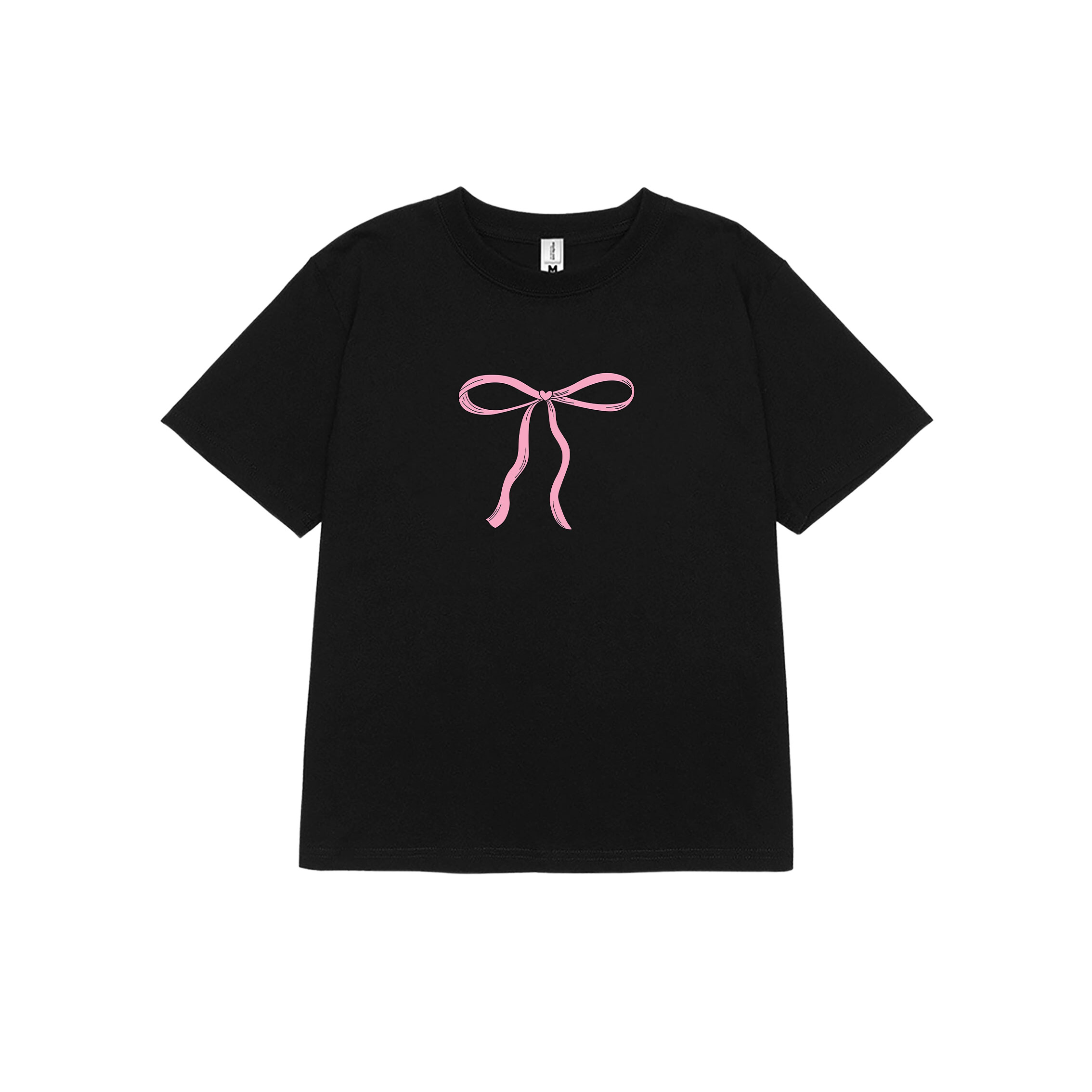 Áo thun baby tee hình nơ form ôm xinh xắn ABD1077 Miucho tay ngắn Cổ tròn hotrend in artwork