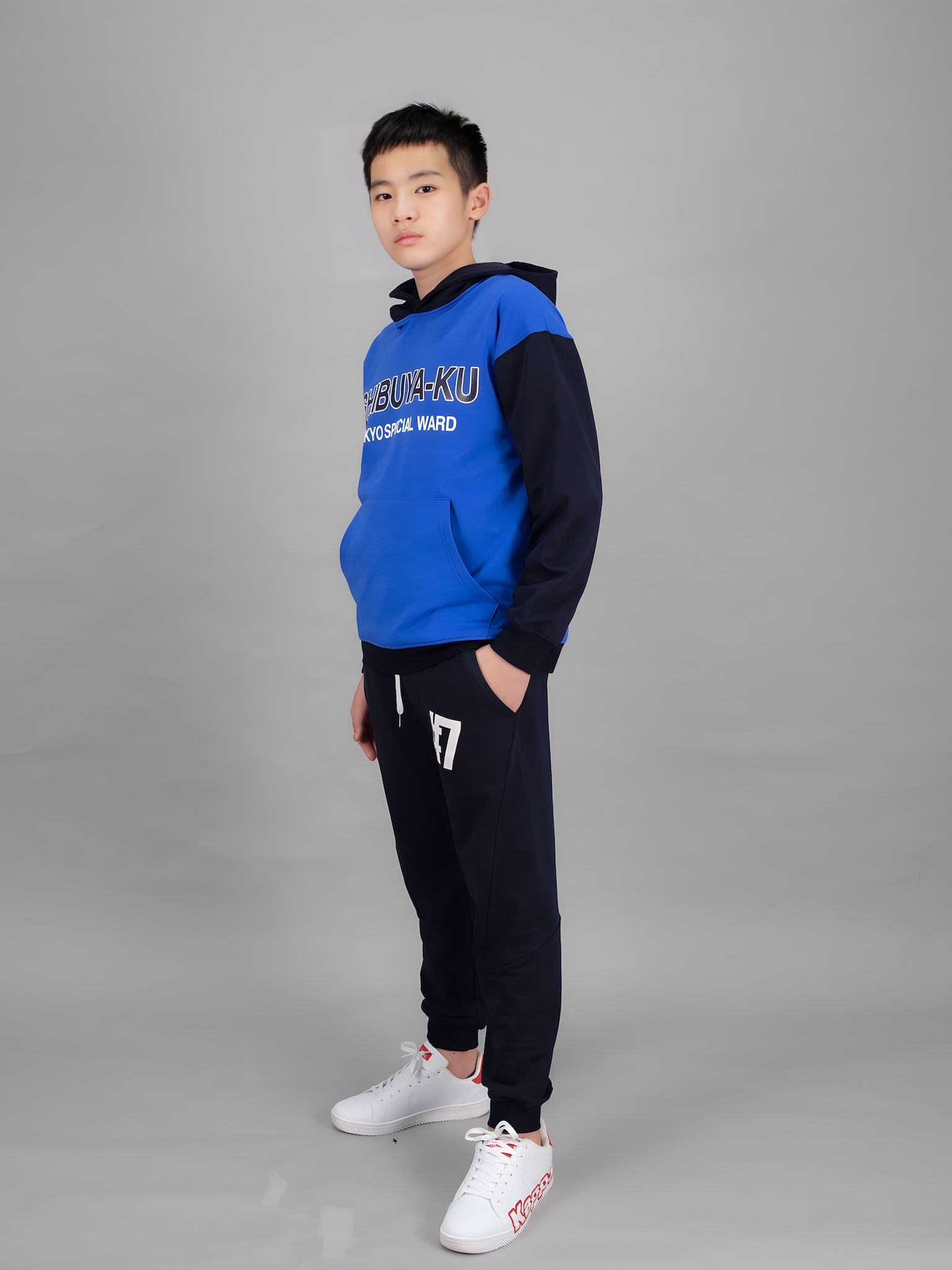 Áo nỉ coban phối navy