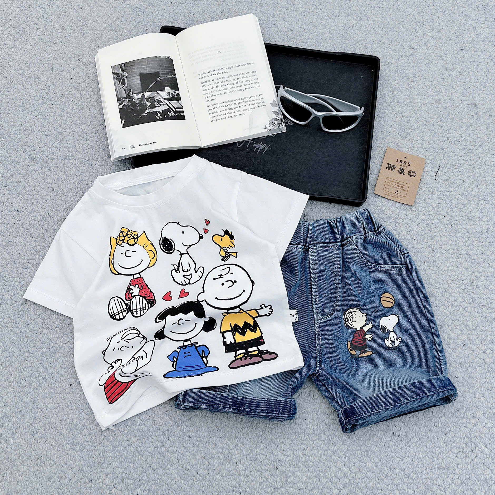 E19 BỘ CỘC QUẦN BÒ BỘ CỘC GIA ĐÌNH SNOPPY  - A116.701_thumbnail_1