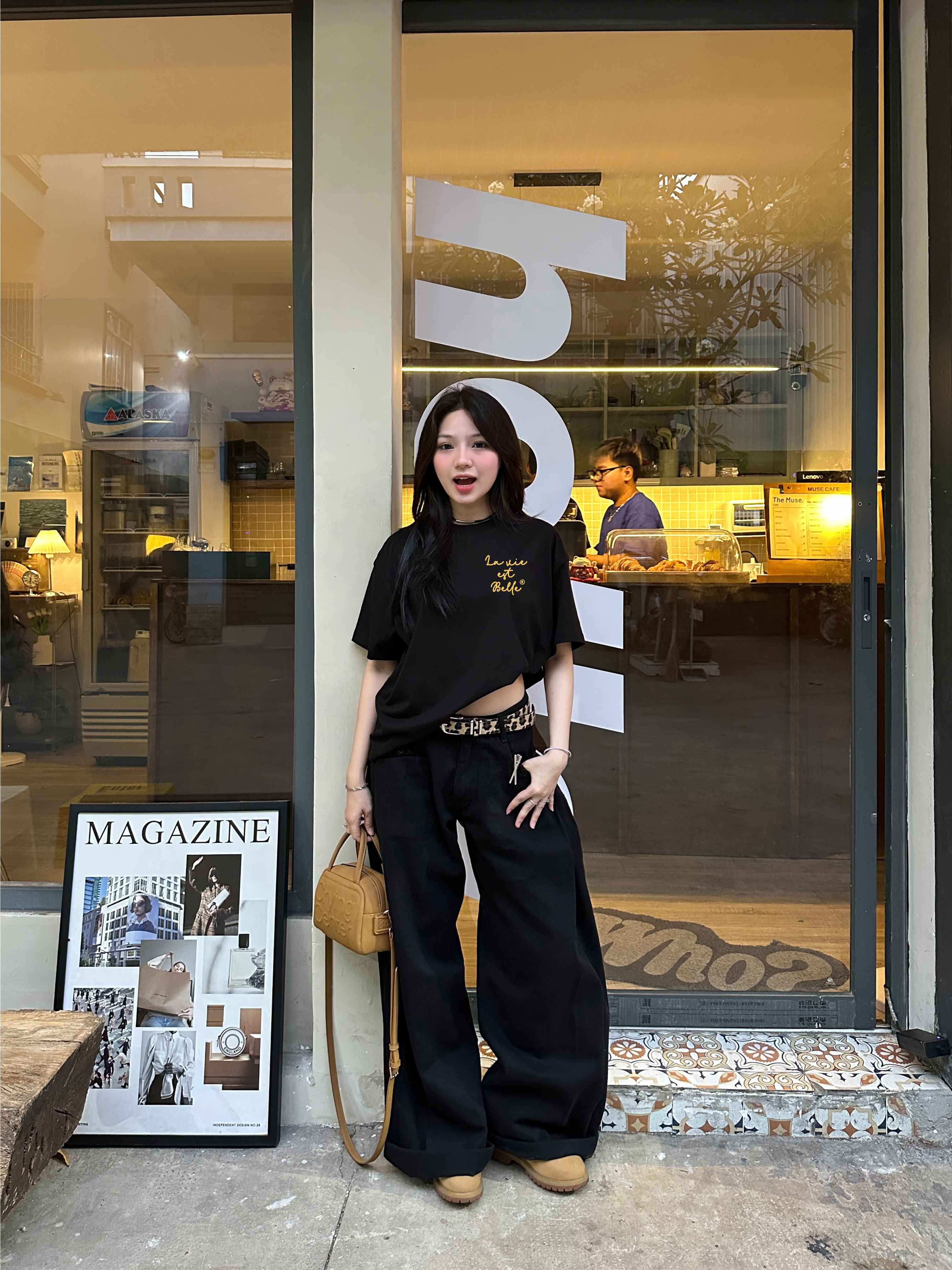 Áo thun boxy unisex in basic AXD2422 Miucho Club vải cotton 100% tay ngắn cổ tròn_thumbnail_6