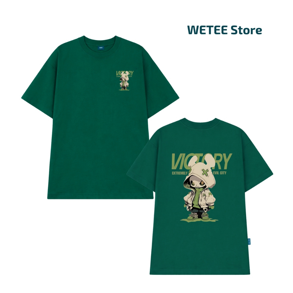 Áo thun unisex UX30-1144 VICTORY in hình quái vật xanh dáng oversized local brand WETEE_thumbnail_7