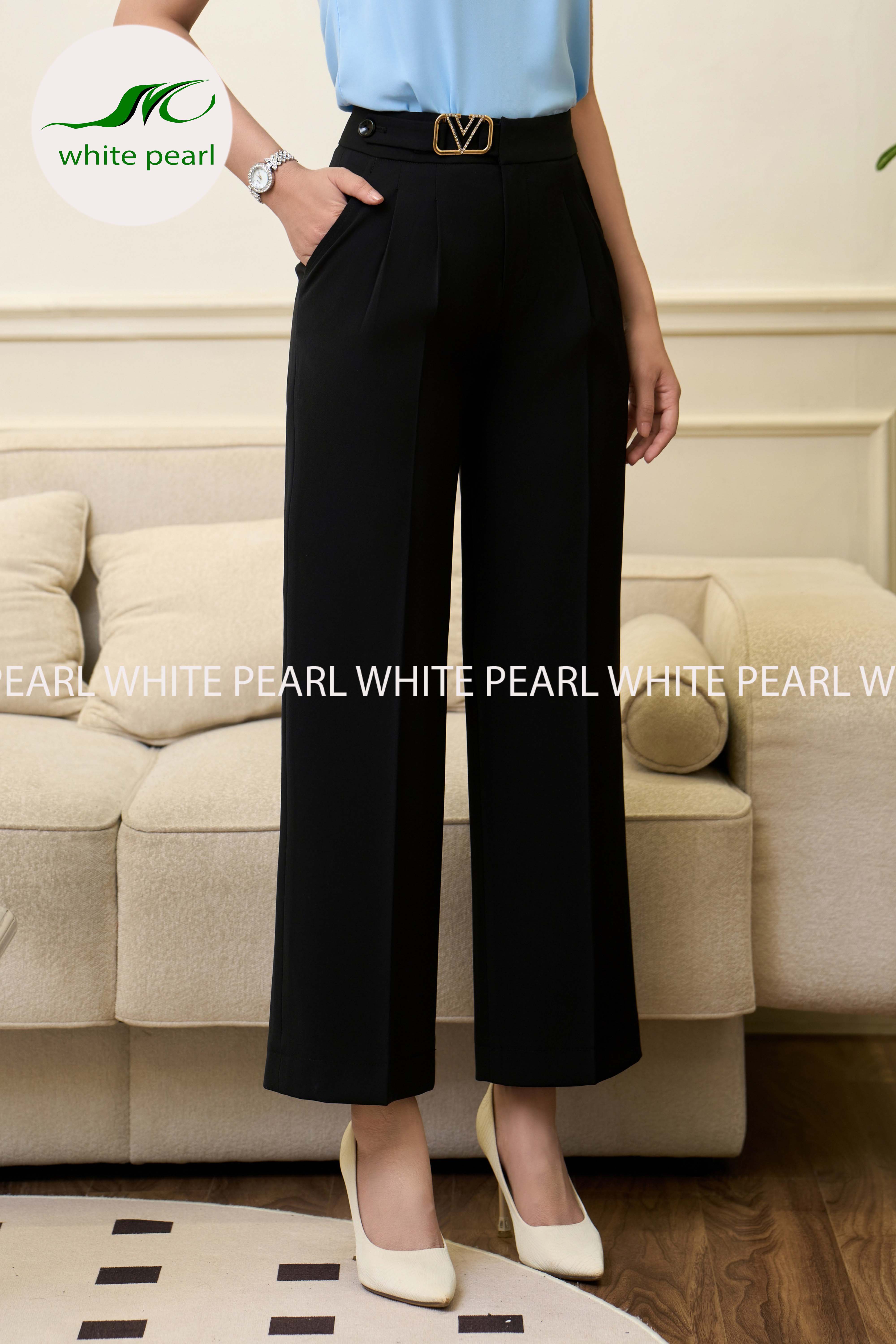 Quần suông đai V thời trang công sở White Pearl_thumbnail_1