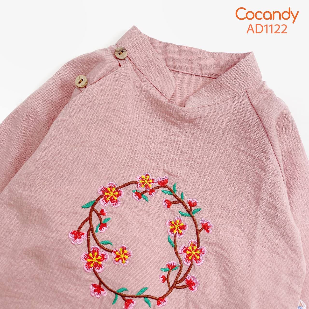 Set áo dài HỒNG thêu hoa đào_thumbnail_4