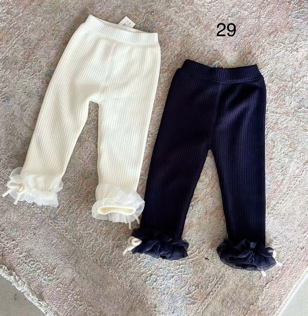 (Q228) Quần legging gấu voan màu xanh navi