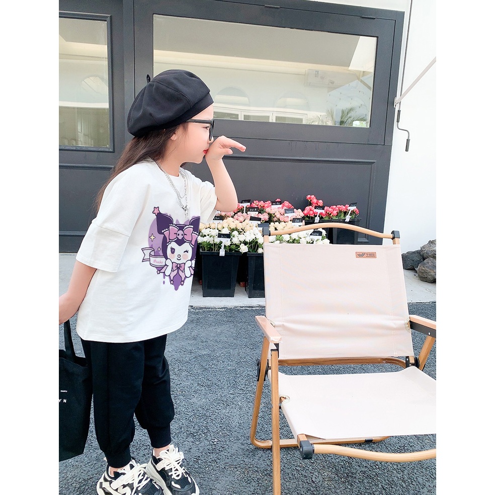 Áo thun cho bé gái cute form rộng AED1110 Miucho Kid tay ngắn cổ tròn style hàn quốc in mix_thumbnail_6