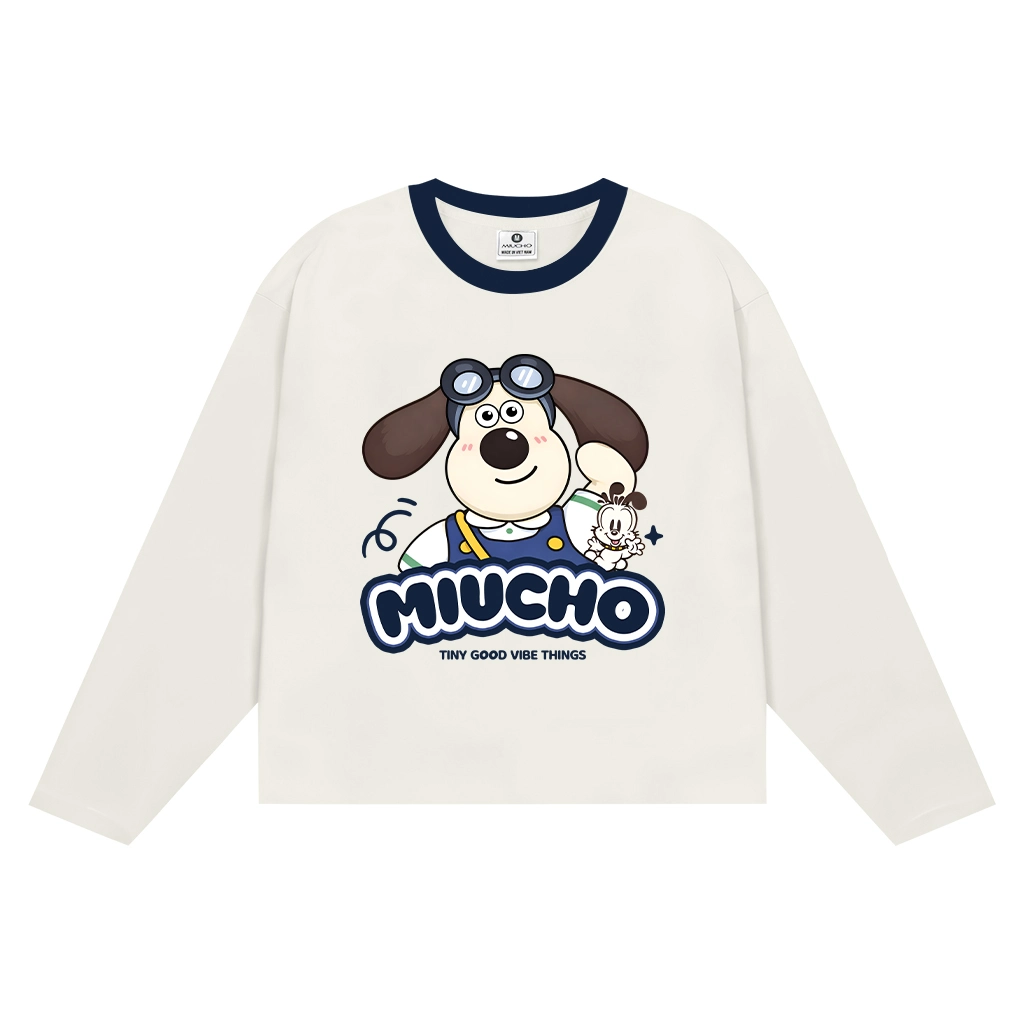 Áo thun boxy tay dài phối cổ Miucho 3122_thumbnail_0