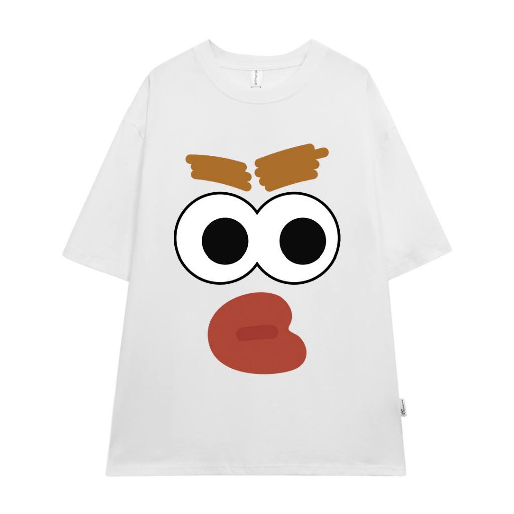 Áo thun couple cặp đôi hình thú mỏ vịt form rộng unisexATD1059 Miucho tay lỡ cổ tròn in artwork_thumbnail_12