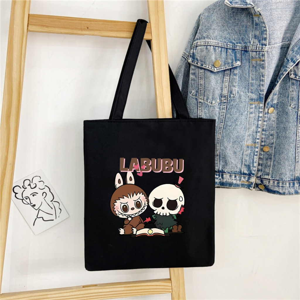 Túi tote in hình LABUBU - Túi vải canvas kích thước 33x37cm đựng vừa A4 và laptop - TOTE06_thumbnail_14