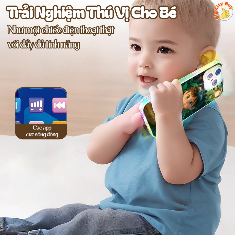 Điện thoại di động đồ chơi mô phỏng âm nhạc , đa chức năng thú vị , sinh động, lành mạnh phát triển cho bé_thumbnail_6
