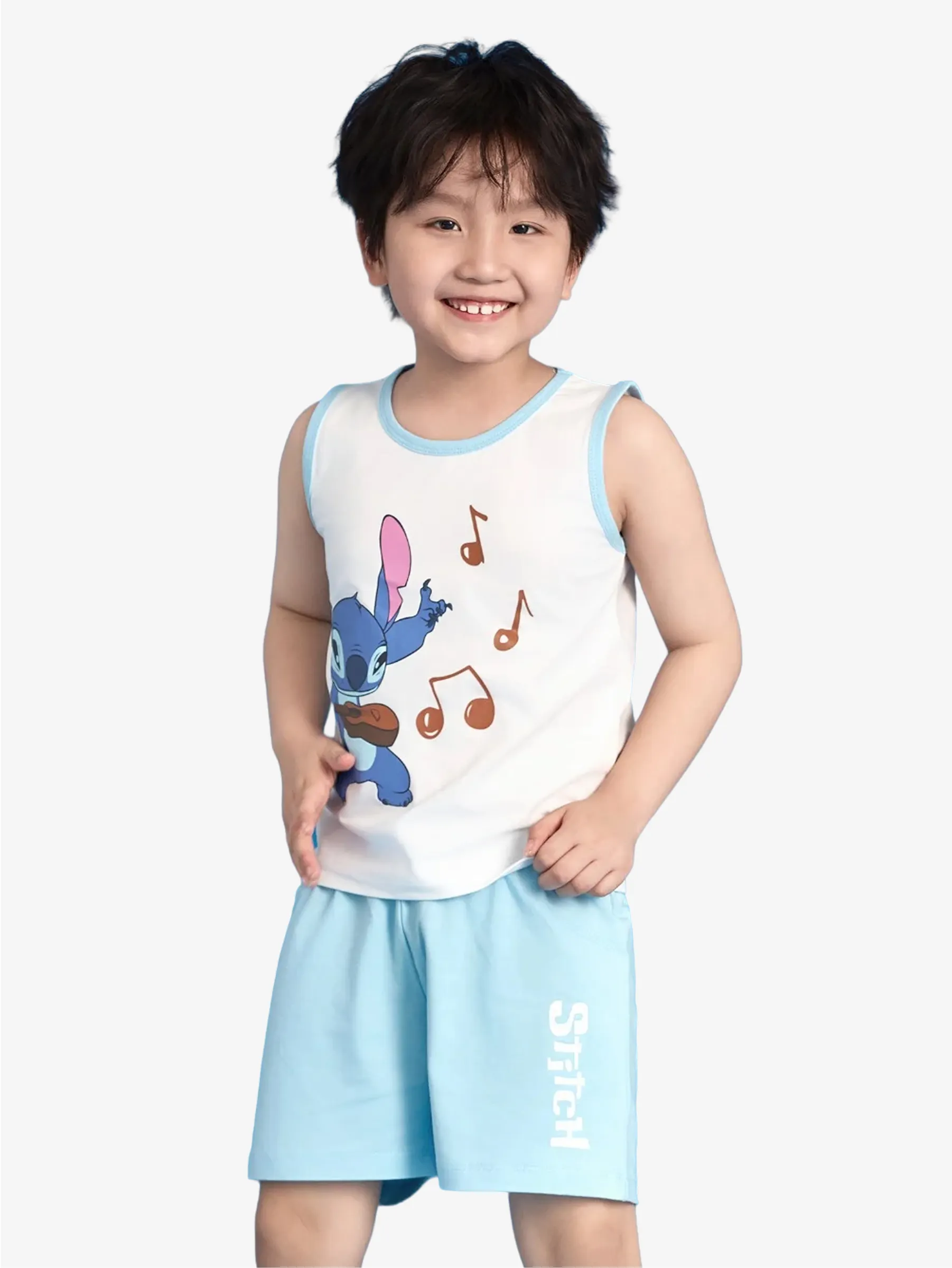 Đồ bộ thun sát nách Stitch Disney bé trai