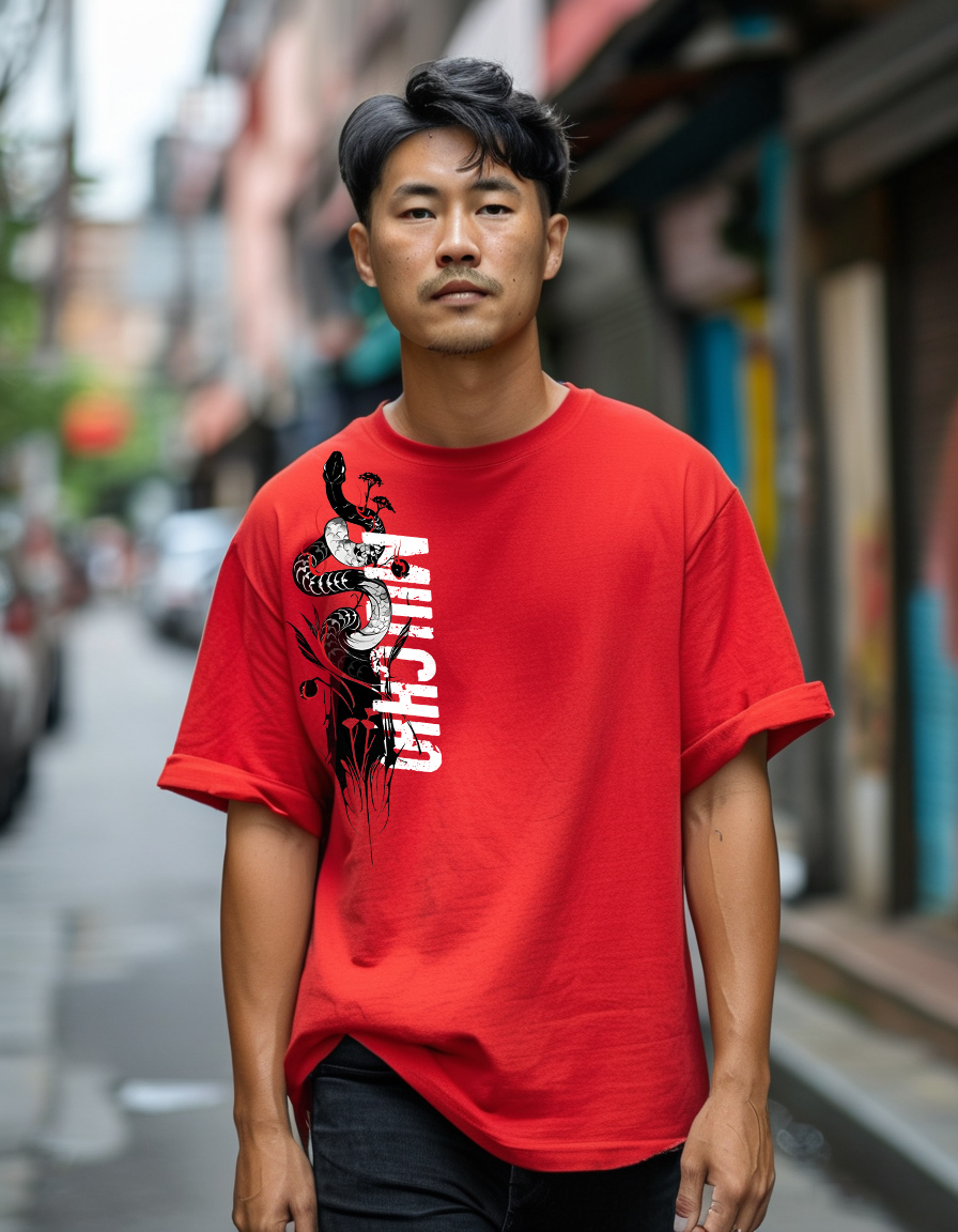 Áo phông tết form rộng cổ tròn vải cotton 4c co giãn thoáng mát 1822 Miucho Iconic in graphic_thumbnail_6