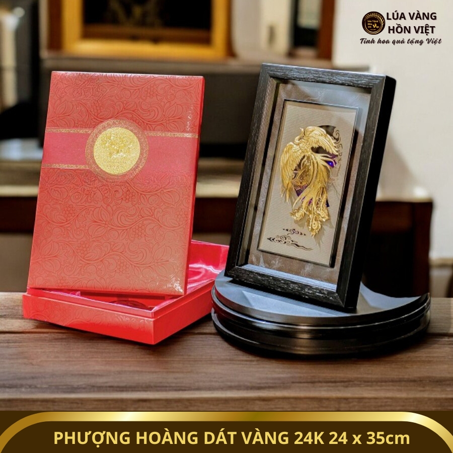 TRANH PHƯỢNG HOÀNG DÁT VÀNG 24K 24x35cm_thumbnail_3