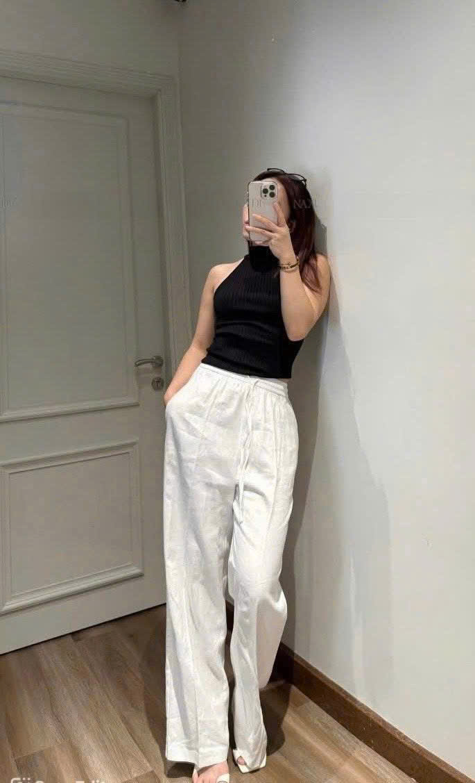 Quần linen lưng thun ( ĐEN )_thumbnail_4