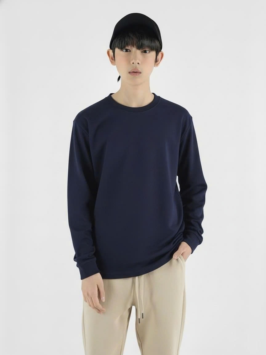 Áo giữ nhiệt bé trai màu xanh đen có lớp lót lông mỏng