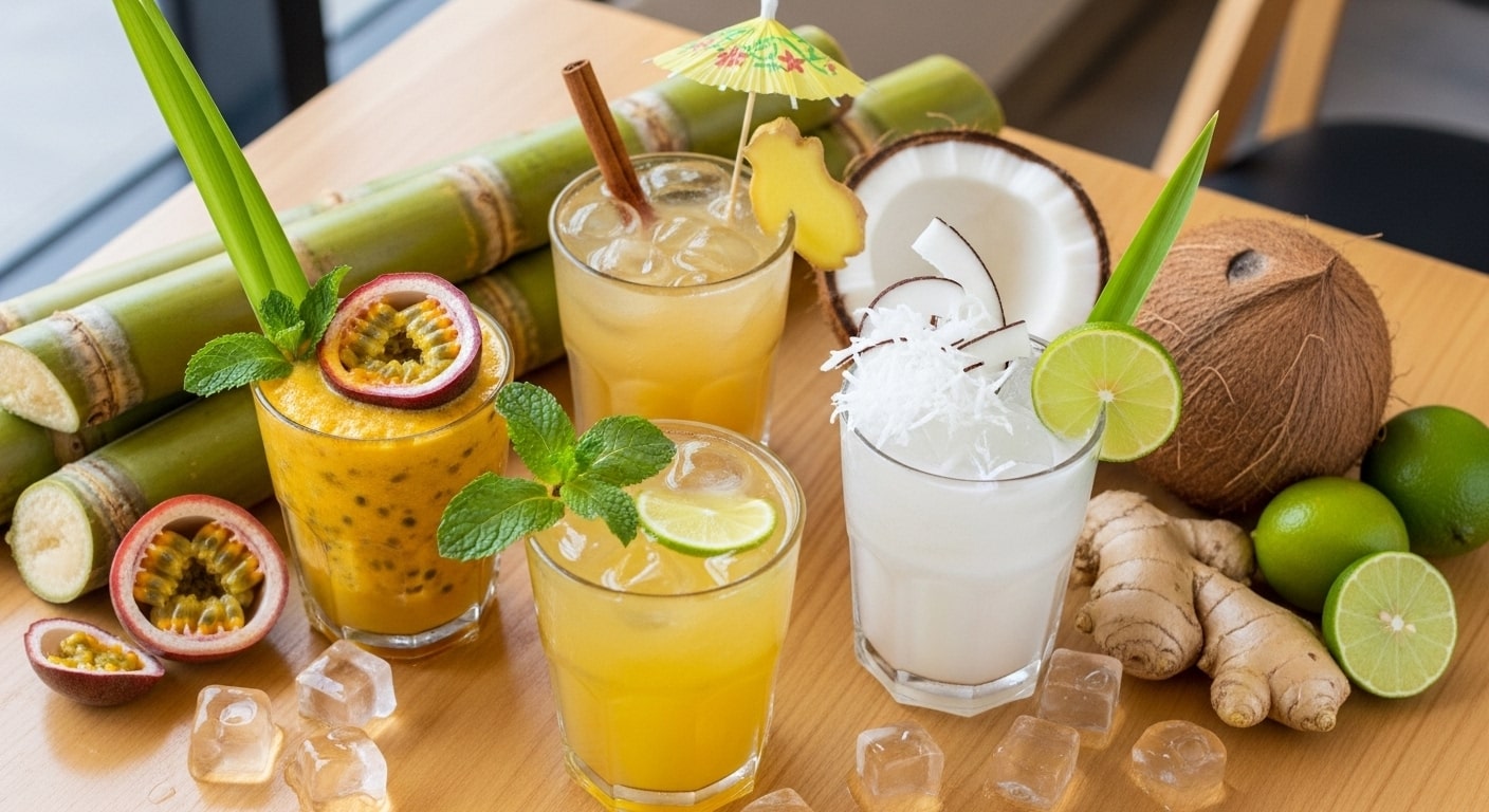 Tự Pha Chế Tại Nhà: Hướng Dẫn Làm Sành Rau Má Mix & Nước Mía Sầu Riêng Đơn Giản, Chuẩn Vị