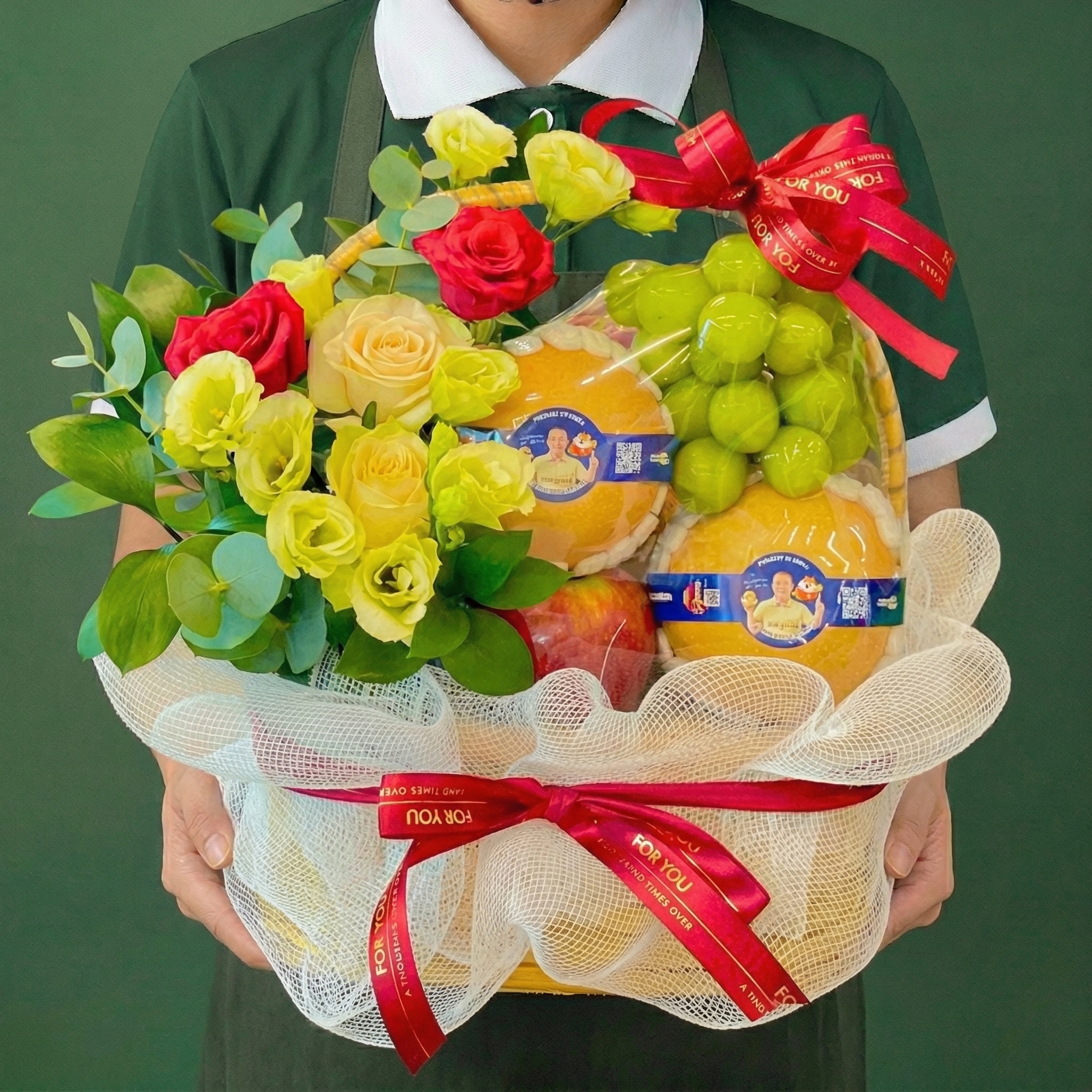 Giỏ hoa trái cây tân gia - GH901