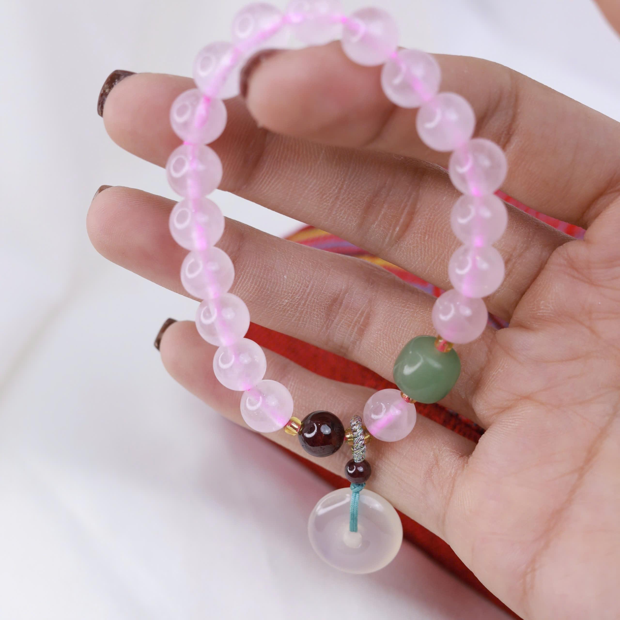 Vòng tay thạch anh hồng mix đồng điếu_thumbnail_3