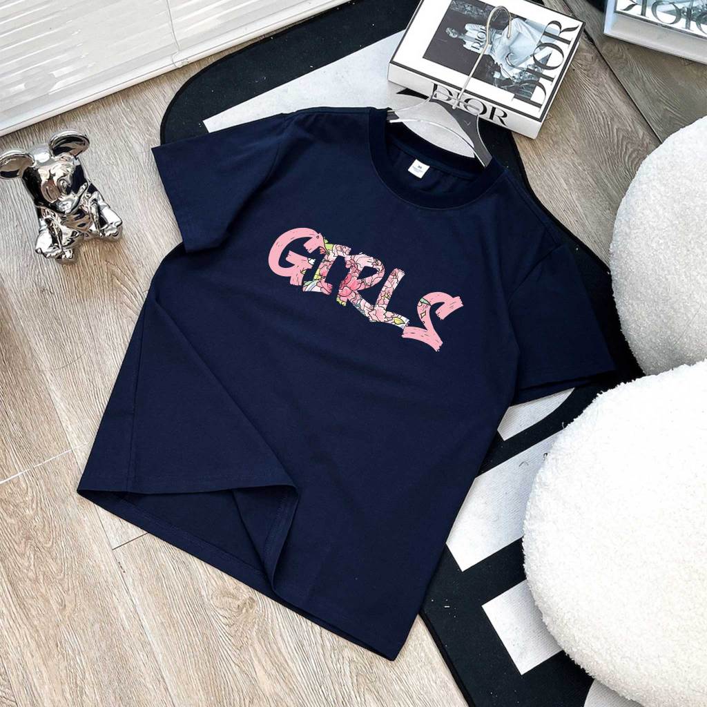 Áo thun nữ form vừa regular ARD555 Miucho Chic cotton cổ tròn in typography_thumbnail_7