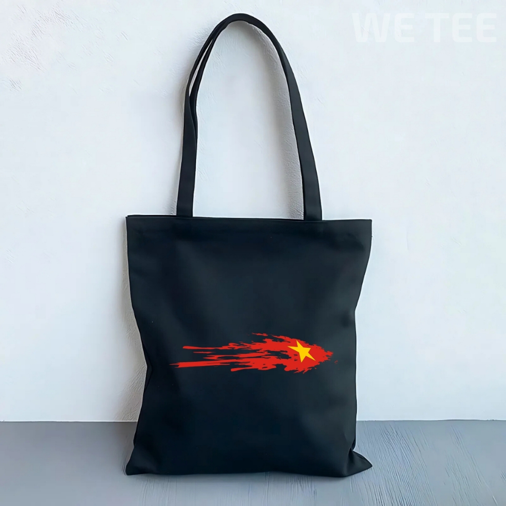 Túi tote vải canvas Tự hào tôi là người Việt Nam có khoá kéo và ngăn phụ, đi học đi chơi - TOTE19_thumbnail_6