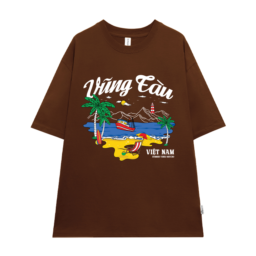 Áo thun du lịch Vũng Tàu ATD1259 Miucho vải cotton thoáng mát in mix_thumbnail_5