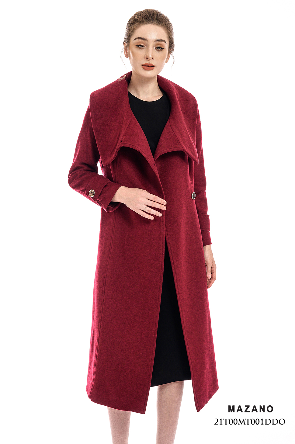 Măng tô đỏ cổ cao thắt đai_thumbnail_3