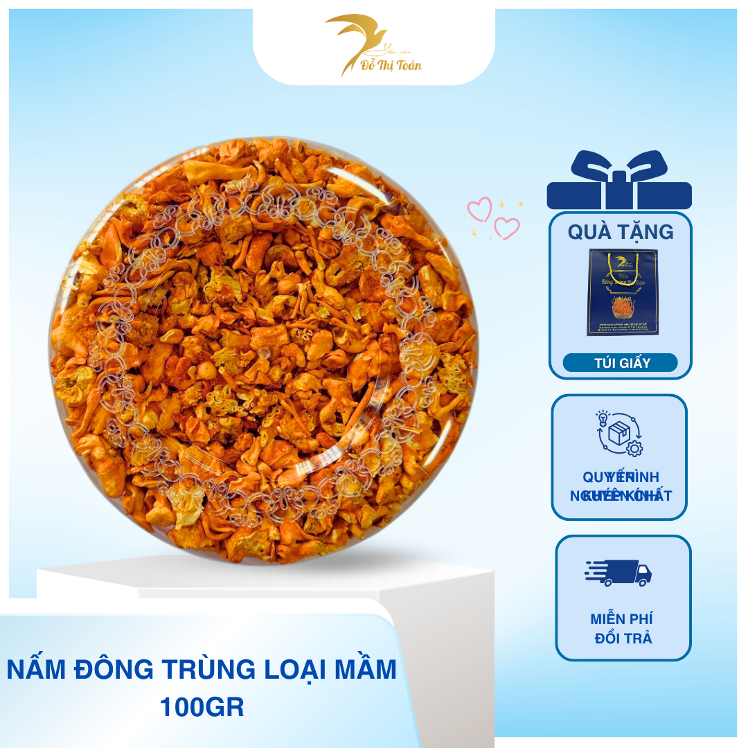 [D4] NẤM ĐÔNG TRÙNG HẠ THẢO LOẠI MẦM- HỘP 100GR