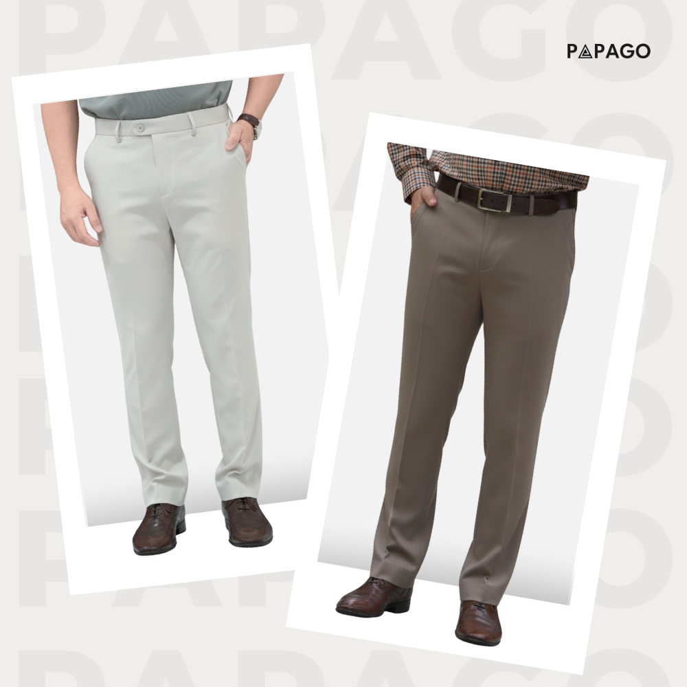 Quần tây nam trung niên PAPAGO, quần âu form suông co giãn nhẹ cho bố - P25QT001_thumbnail_5