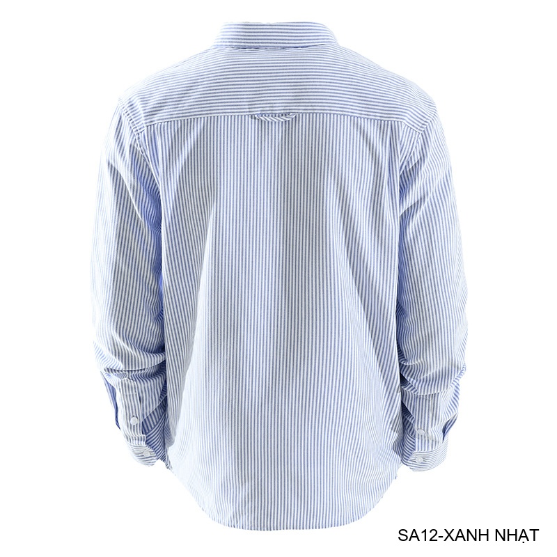 SA12 - Áo sơ mi nam dài tay sọc ngang phong cách Nhật Bản, chất cotton mềm mại, dáng rộng thoải mái_thumbnail_6