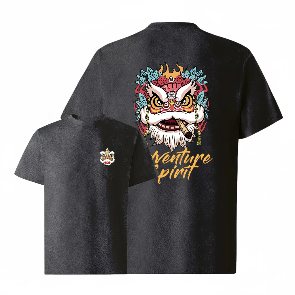 Áo thun nam form rộng Miucho Iconic thoáng mát trẻ trung Kỳ Lân in mix 2962_thumbnail_0