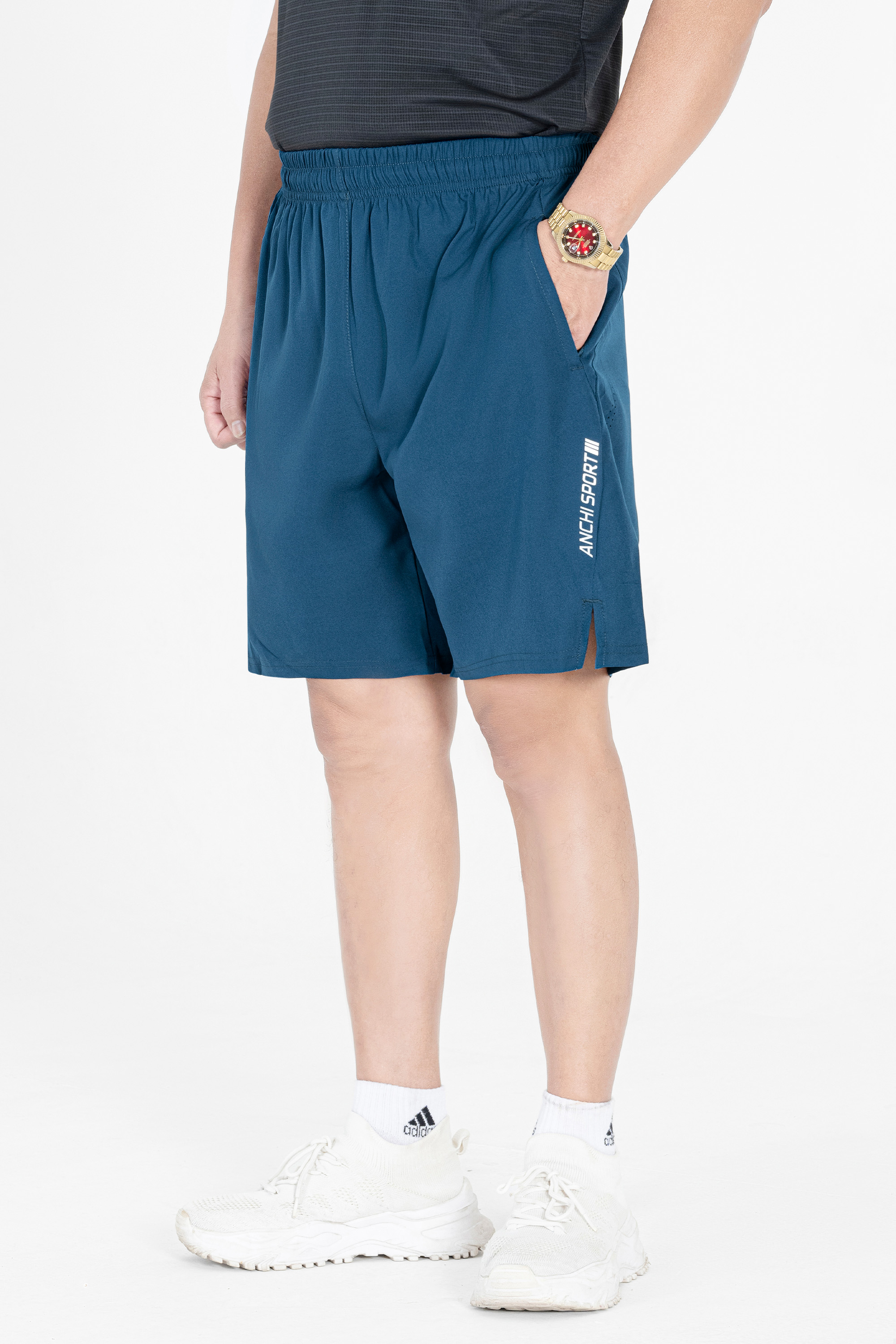 Quần Soọc Gió Thể Thao Laser Nam Trung Niên ANCHI Dáng Suông Dài Trên Gối Màu Ghi Nhạt_thumbnail_40