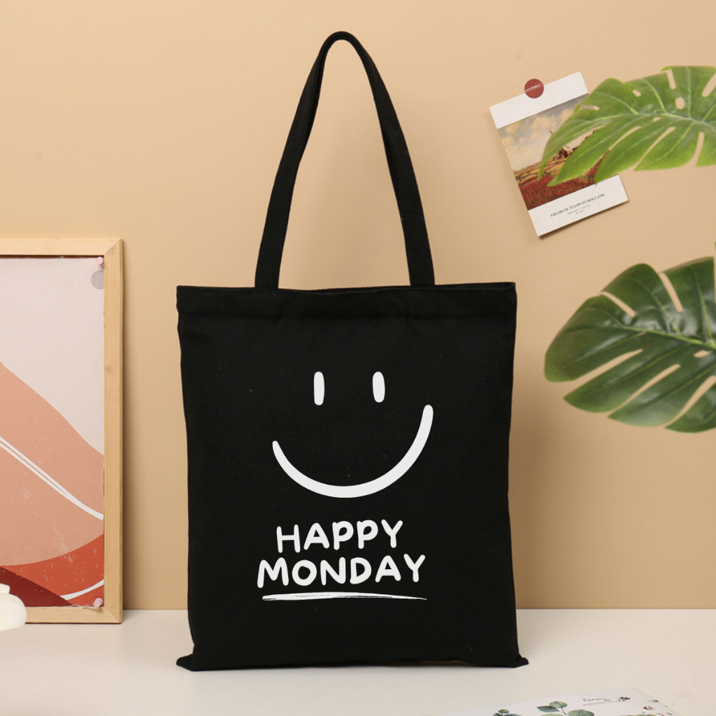 Túi tote vải canvas We Tee phong cách Hàn Quốc có khoá kéo và ngăn phụ - TOTE03_thumbnail_2