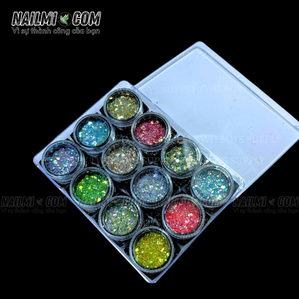 Set nhũ kim tuyến vảy cá - 12 hũ