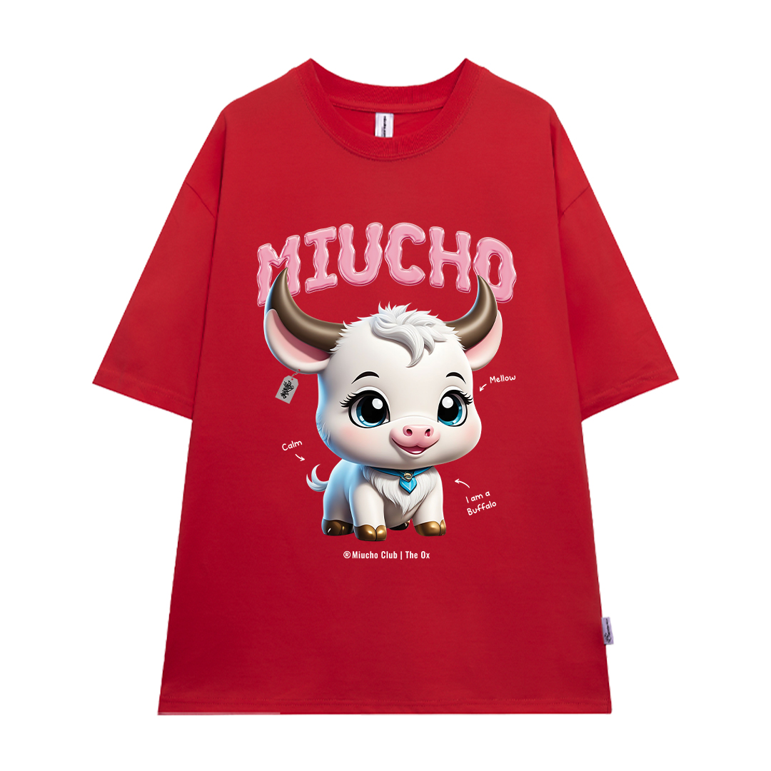 Áo thun form rộng 12 con giáp tuổi Sửu ATD1247 Miucho tay ngắn cổ tròn in mix_thumbnail_19